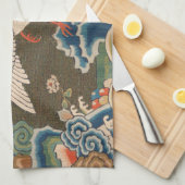 Vogel Chinees Antiek Decor Theedoek (Quarter Fold)