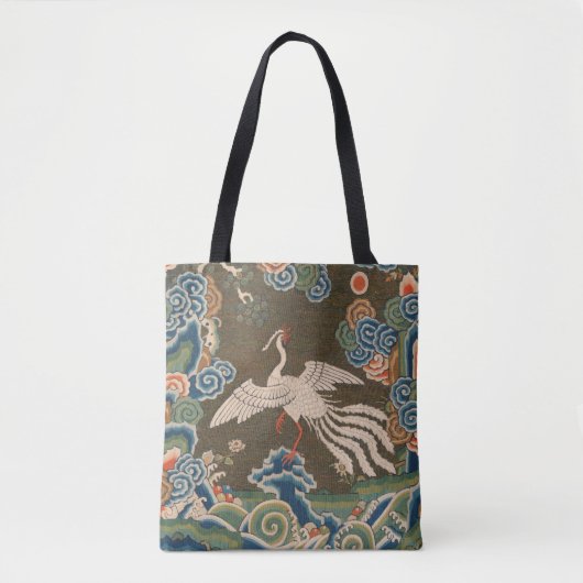 Vogel Chinees Antiek Decor Tote Bag (Voorkant)