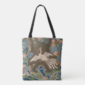 Vogel Chinees Antiek Decor Tote Bag (Achterkant)