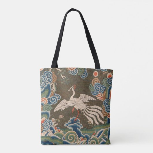 Vogel Chinees Antiek Decor Tote Bag (Achterkant)