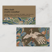 Vogel Chinees Antiek Decor Visitekaartje (Voorkant / Achterkant)