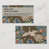 Vogel Chinees Antiek Decor Visitekaartje (Voorkant / Achterkant)