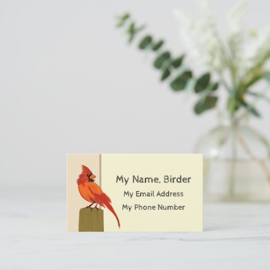 Vogel Contactkaartje (Staand voorkant)