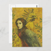 Vogel Dame Mutant Design Briefkaart (Voorkant / Achterkant)