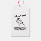 Vogel "Dank je" Label Ontwerp Cadeaulabel (Voorkant)