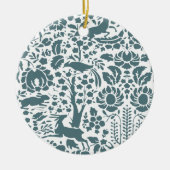 Vogel, Der, boomfolkpatroon Keramisch Ornament (Voorkant)