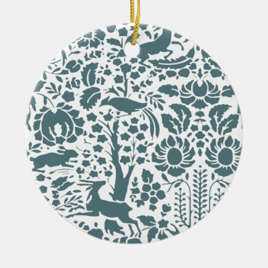 Vogel, Der, boomfolkpatroon Keramisch Ornament (Voorkant)