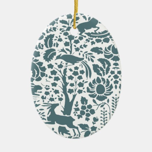 Vogel, Der, boomfolkpatroon Keramisch Ornament (Voorkant)