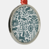 Vogel, Der, boomfolkpatroon Metalen Ornament (Rechts)