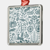 Vogel, Der, boomfolkpatroon Metalen Ornament (Links)