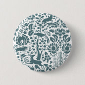 Vogel, Der, boomfolkpatroon Ronde Button 5,7 Cm (Voorkant)