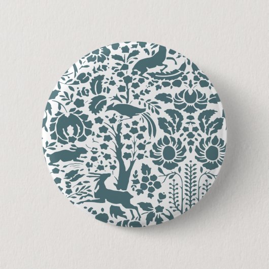 Vogel, Der, boomfolkpatroon Ronde Button 5,7 Cm (Voorkant)