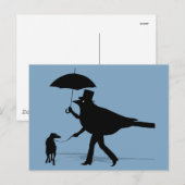 Vogel die een hond loopt briefkaart (Voorkant / Achterkant)