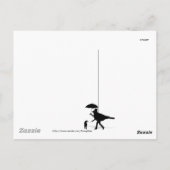 Vogel die een hond loopt briefkaart (Achterkant)