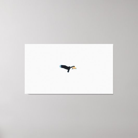 Vogel die in heldere lucht zweeft canvas afdruk (Voorkant)