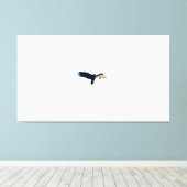 Vogel die in heldere lucht zweeft canvas afdruk (Insitu (Houten vloer))
