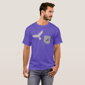 Vogel die naar worm reikt in nepzak Funny Bird T-shirt (Voorkant volledig)