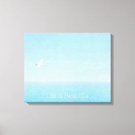 Vogel die over Oceaan in Inspirerend van Hawaï vli Canvas Afdruk