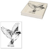 Vogel die  rubberen kunststempel gebruikt rubberstempel (Gestempeld)