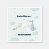 Vogel die Schattige Kind draagt Het is een jongen Servet (Voorkant)