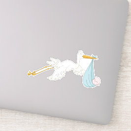 Vogel die Schattige Kind draagt Het is een jongen Sticker