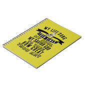 Vogel die zingt hoe geweldig je bent Mosterdgeel Notitieboek (Linkerzijde)