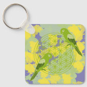 vogel,dierentuin,zen,chakra,bloem,bloem sleutelhanger (Voorkant)