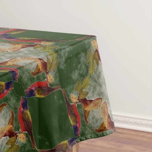 Vogel door het keukenvenster tafelkleed (Voorbeeld)