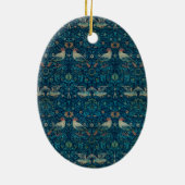 Vogel door William Morris,  Tuin Textielkunst Keramisch Ornament (Achterkant)