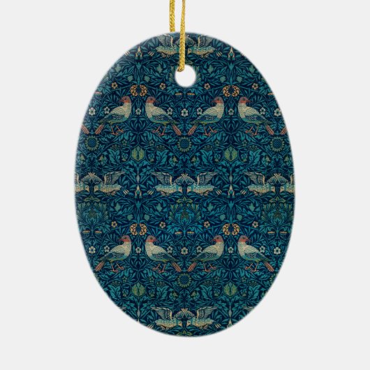 Vogel door William Morris,  Tuin Textielkunst Keramisch Ornament (Achterkant)