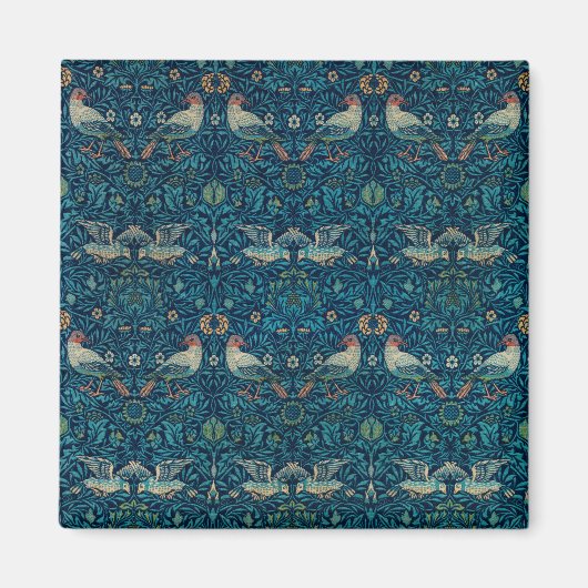 Vogel door William Morris,  Tuin Textielkunst Magneet (Voorkant)