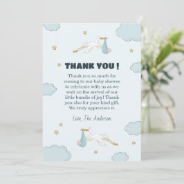 Vogel Draagt Aardige Peuter Het Is Een Jongen Bedankkaart