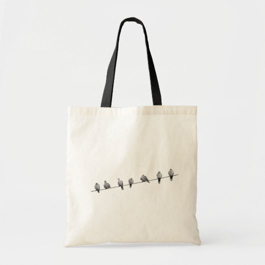 Vögel Draht Tauben Tote Bag (Voorkant)