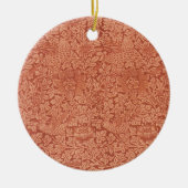 Vogel en Anemone van William Morris, Natuur Keramisch Ornament (Voorkant)