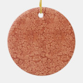 Vogel en Anemone van William Morris, Natuur Keramisch Ornament (Achterkant)