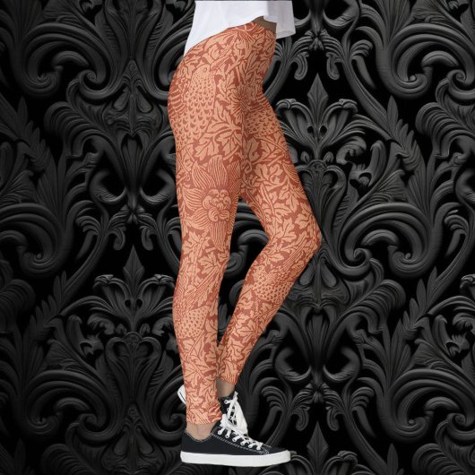 Vogel en Anemone van William Morris,  Natuur Leggings