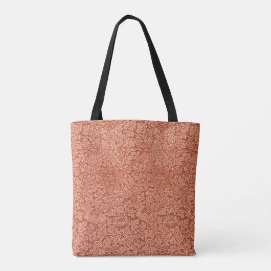Vogel en Anemone van William Morris,  Natuur Tote Bag (Achterkant)
