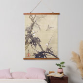 Vogel en Bamboe Boom, Kiitsu, Inkt Schilderen Hangend Wandkleed (Slaapkamer)