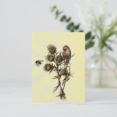 Vogel en bijen briefkaart (Staand voorkant)