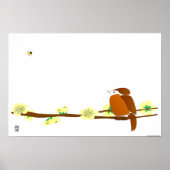 Vogel en bijen poster (Voorkant)