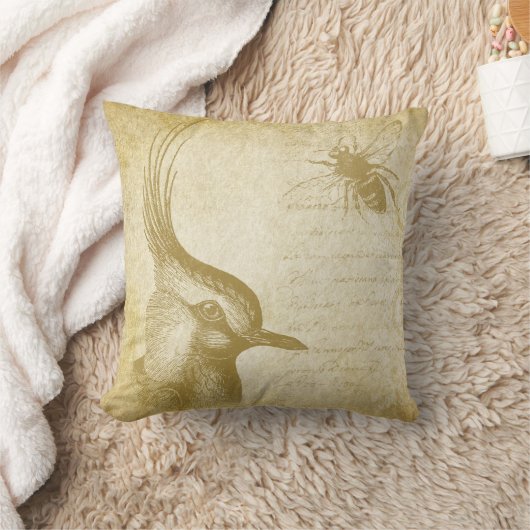 Vogel- en bijenvlees - Vintage Kussen (Deken)