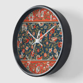 Vogel en bloem Perzisch blauw rood patroon (Hoek)