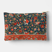 Vogel en bloem Perzisch blauw rood patroon Etui (Achterkant)