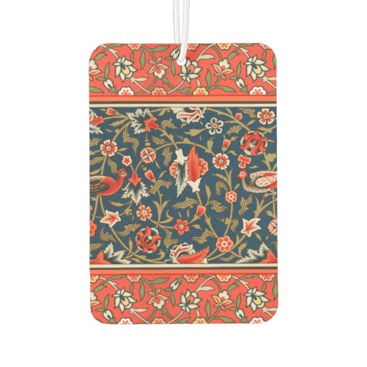 Vogel en bloem Perzisch blauw rood patroon Luchtverfrisser (Achterkant)