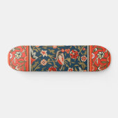 Vogel en bloem Perzisch blauw rood patroon Persoonlijk Skateboard (Horizontaal)