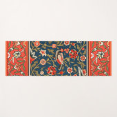 Vogel en bloem Perzisch blauw rood patroon Yogamat (Voorkant (horizontaal))