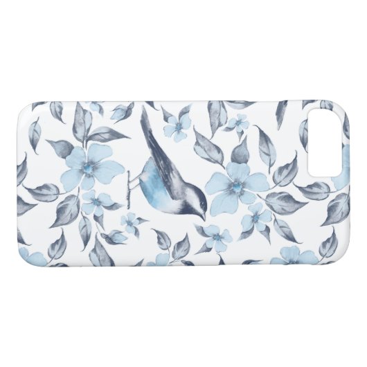 Vogel en bloemen Case-Mate iPhone case (Achterkant (Horizontaal))