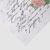 vogel en bloemen Ephemera Tissuepapier (Detail)