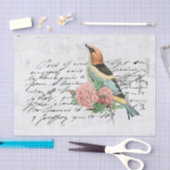 vogel en bloemen Ephemera Tissuepapier (Craft)