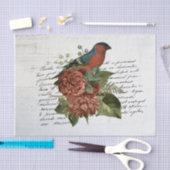  vogel en bloemen Ephemera Tissuepapier (Craft)